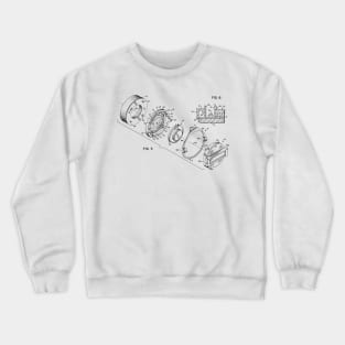 Headphone Construction Vintage Patent Hand Drawing Crewneck Sweatshirt